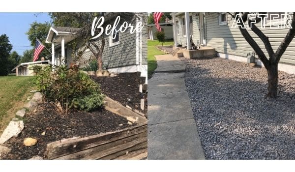 before and after landscaping quincy illinois