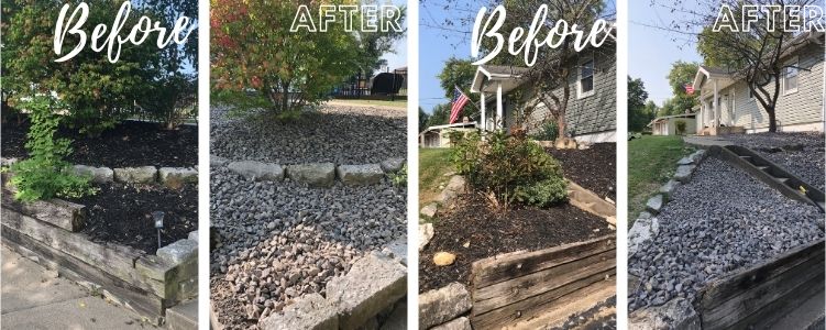 before and after landscaping