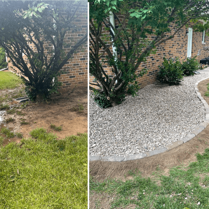 Before and After Shot of Landscaping
